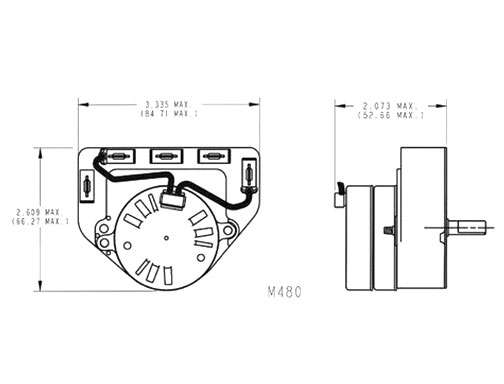 Electromechanical Timers Model 480 Diagram